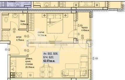 Myytävänä  1 makuuhuone Plovdiv , Karšijaka , 73 neliömetriä | 69530147 - kuva [3]