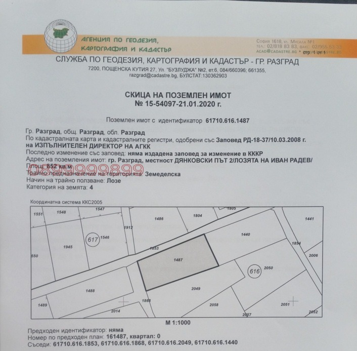 Продава ПАРЦЕЛ, гр. Разград, Варош