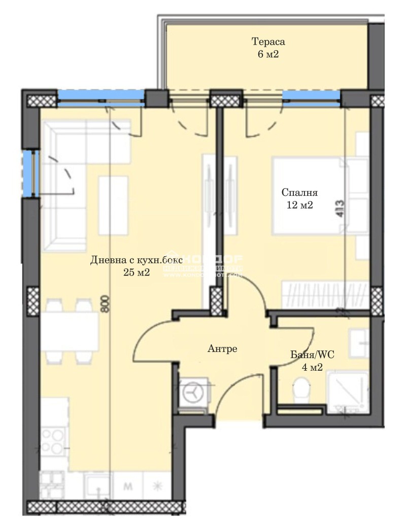 Продава 2-СТАЕН, гр. Пловдив, Тракия, снимка 3 - Aпартаменти - 48238133