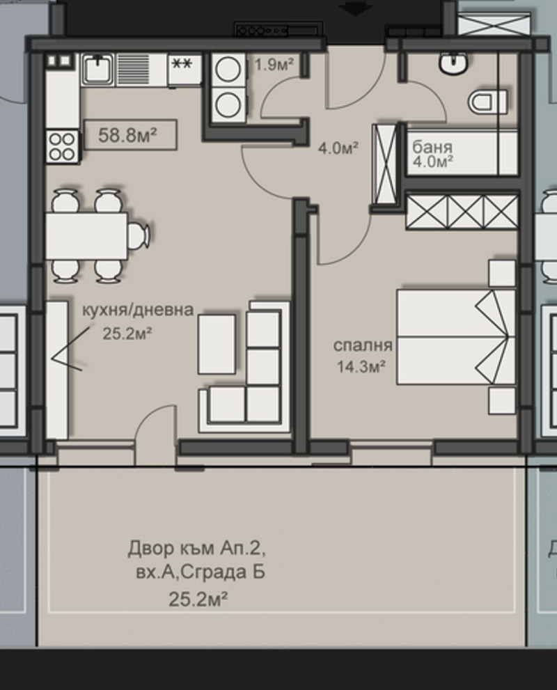 Продава 2-СТАЕН, гр. София, Красно село, снимка 2 - Aпартаменти - 47257168