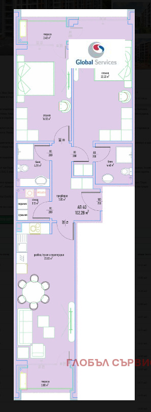 Продава 3-СТАЕН, гр. София, Малинова долина, снимка 1 - Aпартаменти - 48240165