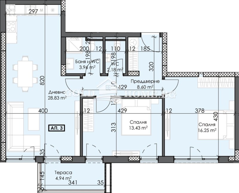 Продава 3-СТАЕН, гр. Пловдив, Тракия, снимка 8 - Aпартаменти - 48715013