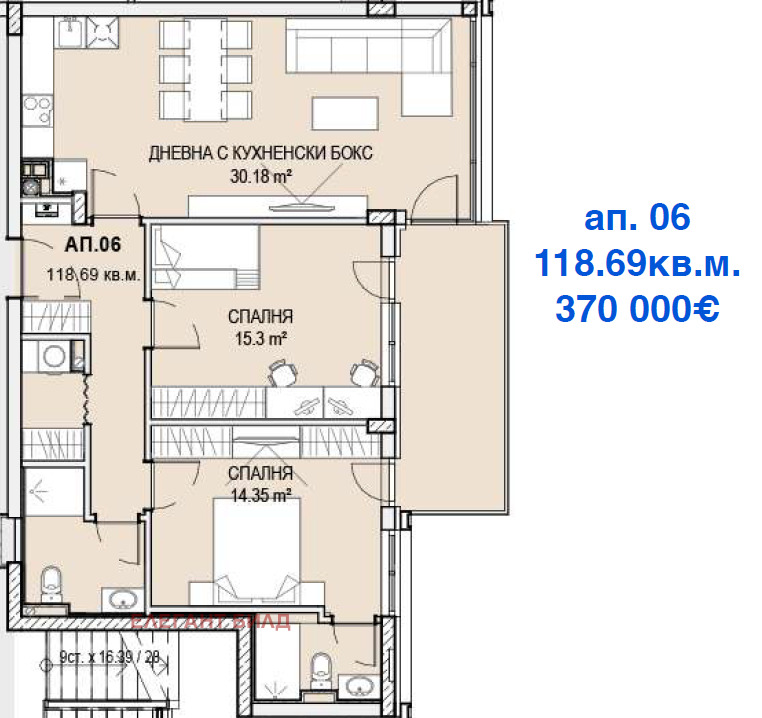 For Sale  2 bedroom Sofia , Krastova vada , 119 sq.m | 53147097 - image [2]