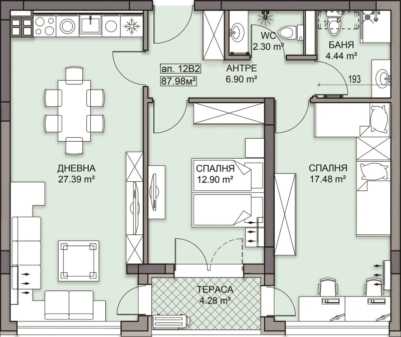 Продава  3-стаен град Пловдив , Гагарин , 104 кв.м | 54907642 - изображение [3]