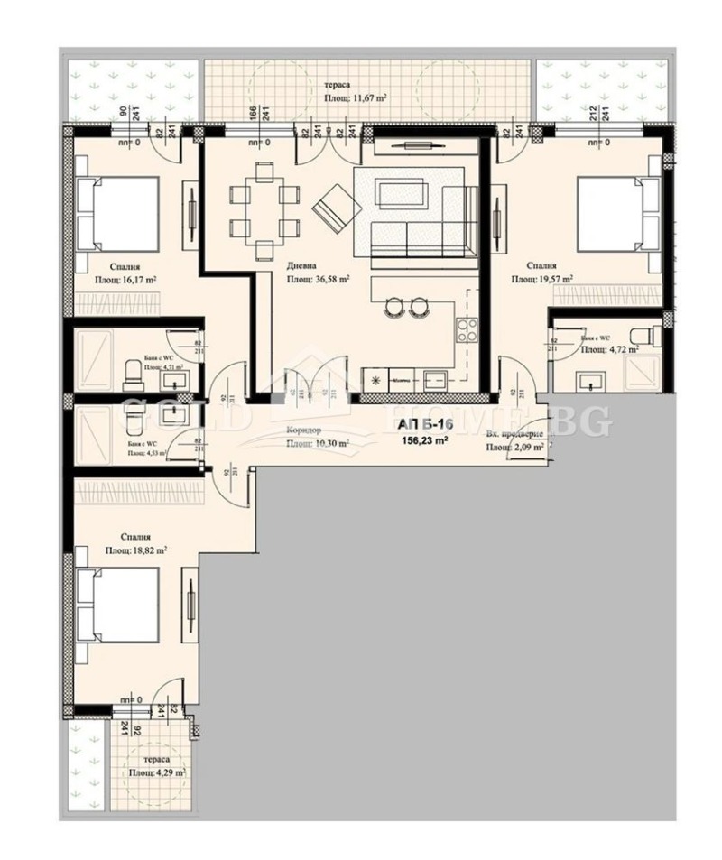 Satılık  3 yatak odası Plovdiv , Hristo Smirnenski , 179 metrekare | 52780984 - görüntü [3]