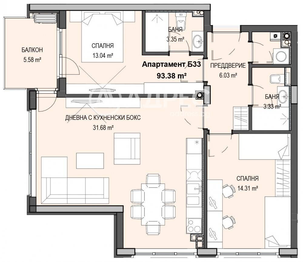Продава 3-СТАЕН, гр. София, Кръстова вада, снимка 3 - Апартаменти - 55922345
