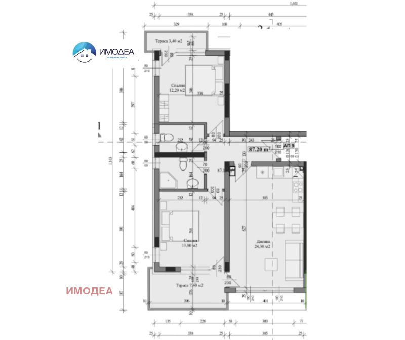 Eladó  2 hálószobás Veliko Tarnovo , Buzludzsa , 104 négyzetméter | 94116456