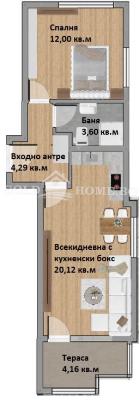 Продается  1 спальня Пловдив , Христо Смирненски , 65 кв.м | 19103521 - изображение [2]