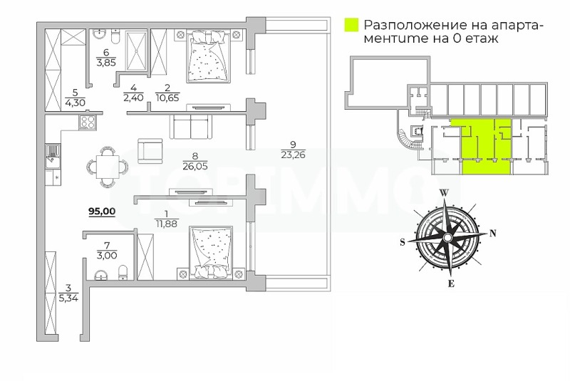 Продава 3-СТАЕН, гр. Варна, м-т Ален мак, снимка 6 - Aпартаменти - 48386906