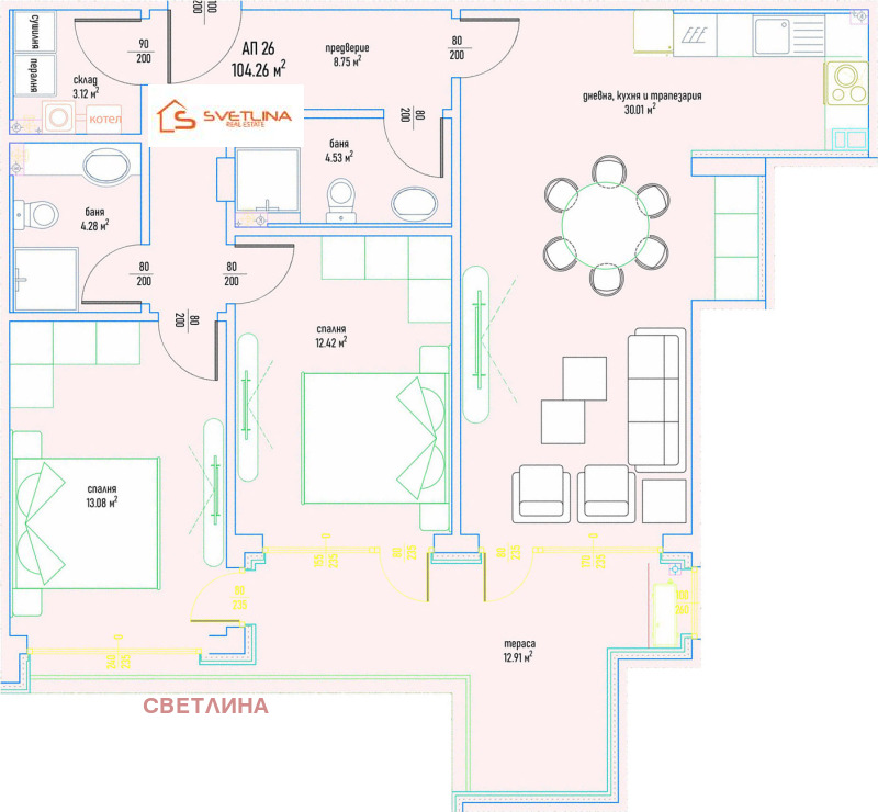 Продава 3-СТАЕН, гр. София, Малинова долина