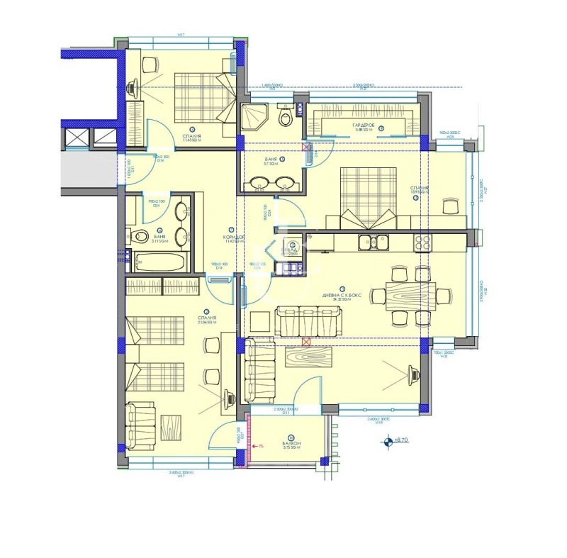 En venta  3 dormitorios Sofia , Manastirski livadi , 153 metros cuadrados | 83217524 - imagen [6]