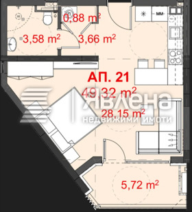 1-СТАЕН, 49 m2