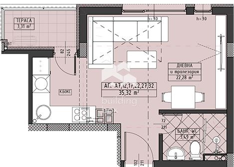 Продава 1-СТАЕН, гр. Пловдив, Христо Смирненски, снимка 1 - Aпартаменти - 48188409