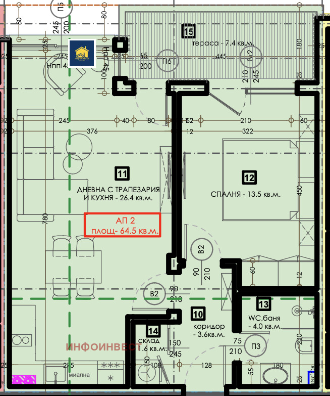 Na prodej  1 ložnice oblast Pazardzhik , Velingrad , 58 m2 | 55900754 - obraz [8]