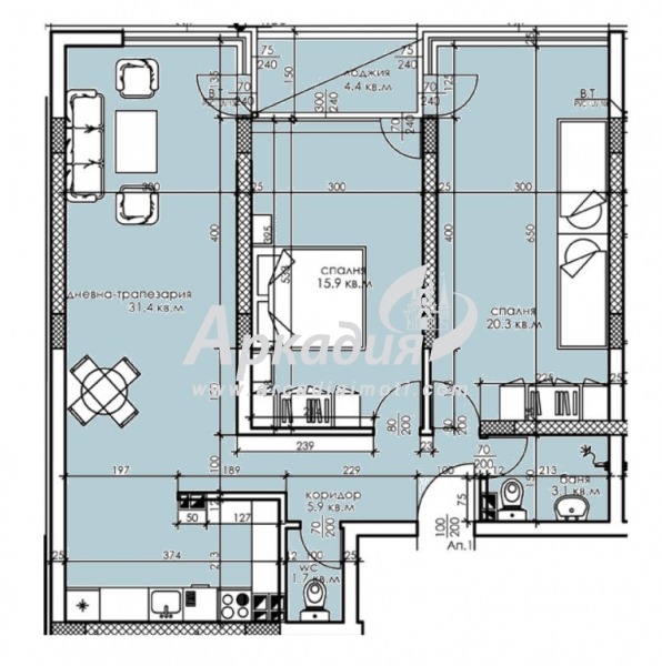 Na sprzedaż  2 sypialnie Plowdiw , Centar , 115 mkw | 99504545 - obraz [2]