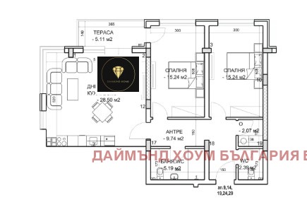 На продаж  2 спальні Пловдив , Младежки Хълм , 111 кв.м | 82350030 - зображення [2]