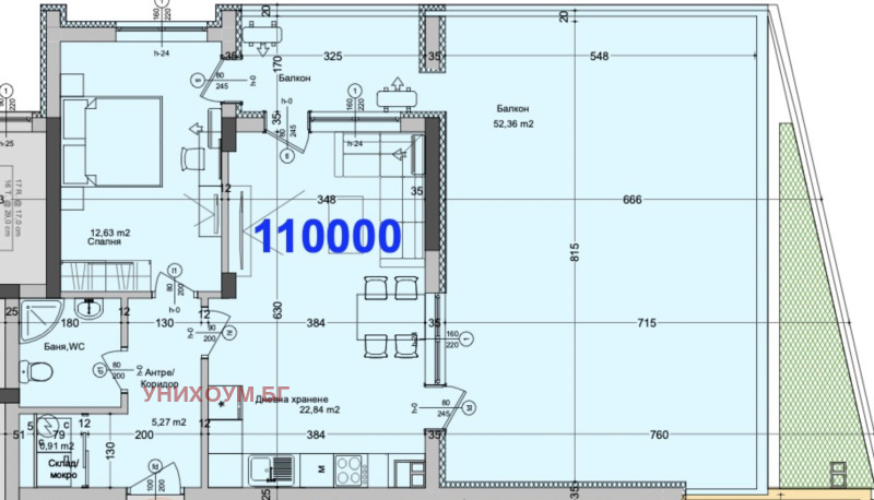 De vânzare  1 dormitor Burgas , Izgrev , 129 mp | 45761380 - imagine [3]