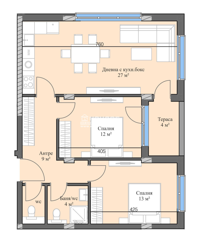 Продава  3-стаен град Пловдив , Кършияка , 101 кв.м | 44949912 - изображение [8]