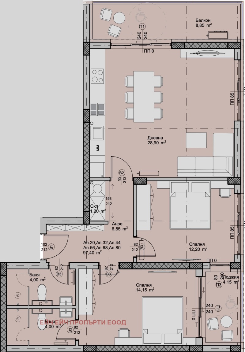 Te koop  2 slaapkamers Plovdiv , Christo Smirnenski , 113 m² | 26609767 - afbeelding [2]