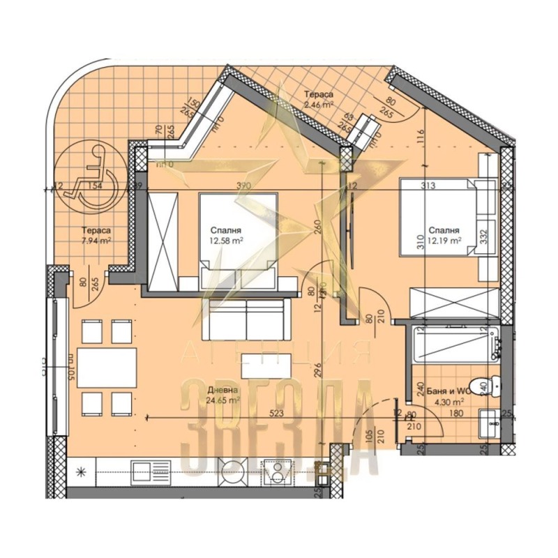 Zu verkaufen  2 Schlafzimmer Plowdiw , Hristo Smirnenski , 97 qm | 93012273 - Bild [2]