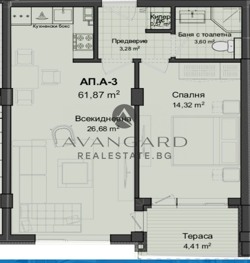 Til salgs  1 soverom Plovdiv , Karsjijaka , 73 kvm | 47147290 - bilde [2]