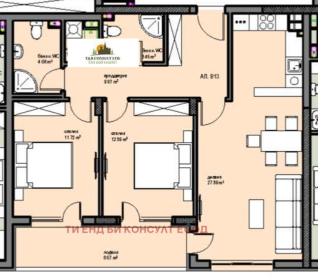 Продава 3-СТАЕН, гр. София, Малинова долина, снимка 6 - Апартаменти - 55043814