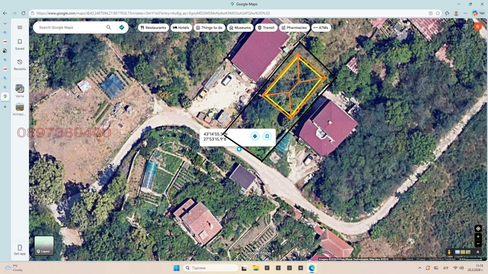 Продава ПАРЦЕЛ, гр. Варна, м-т Сълзица, снимка 2 - Парцели - 53926485