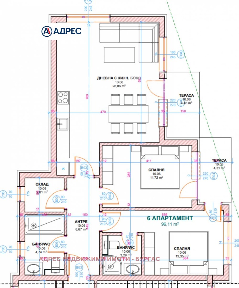 Продава 3-СТАЕН, гр. Бургас, Крайморие, снимка 1 - Aпартаменти - 48125516