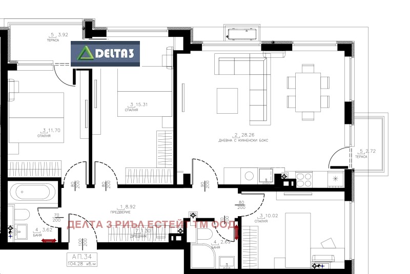 Продава 4-СТАЕН, гр. София, Малинова долина, снимка 2 - Aпартаменти - 48981084