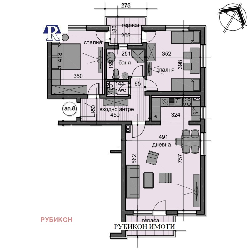 Продава 3-СТАЕН в град Пловдив, Остромила - 115 кв.м / 111 000 € » 217 097.13 лв., РУБИКОН