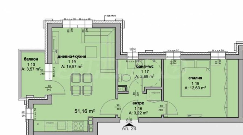 Продава  2-стаен област Бургас , с. Равда , 59 кв.м | 42538270 - изображение [2]