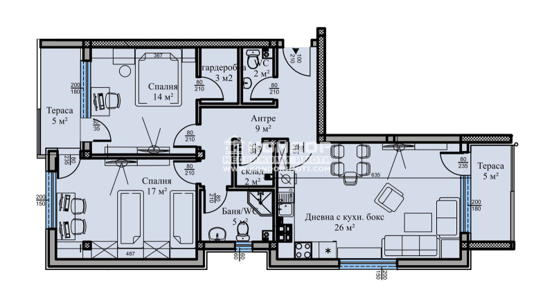 En venta  2 dormitorios Plovdiv , Vastanicheski , 119 metros cuadrados | 37179600 - imagen [2]