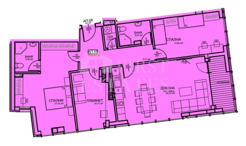 For Sale  3 bedroom Sofia , Tsentar , 139 sq.m | 27318939 - image [4]