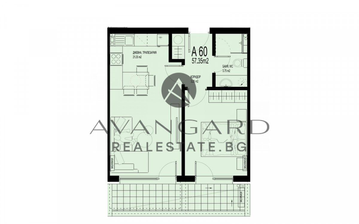 Продава 2-СТАЕН, гр. Пловдив, Христо Смирненски, снимка 2 - Апартаменти - 52737003