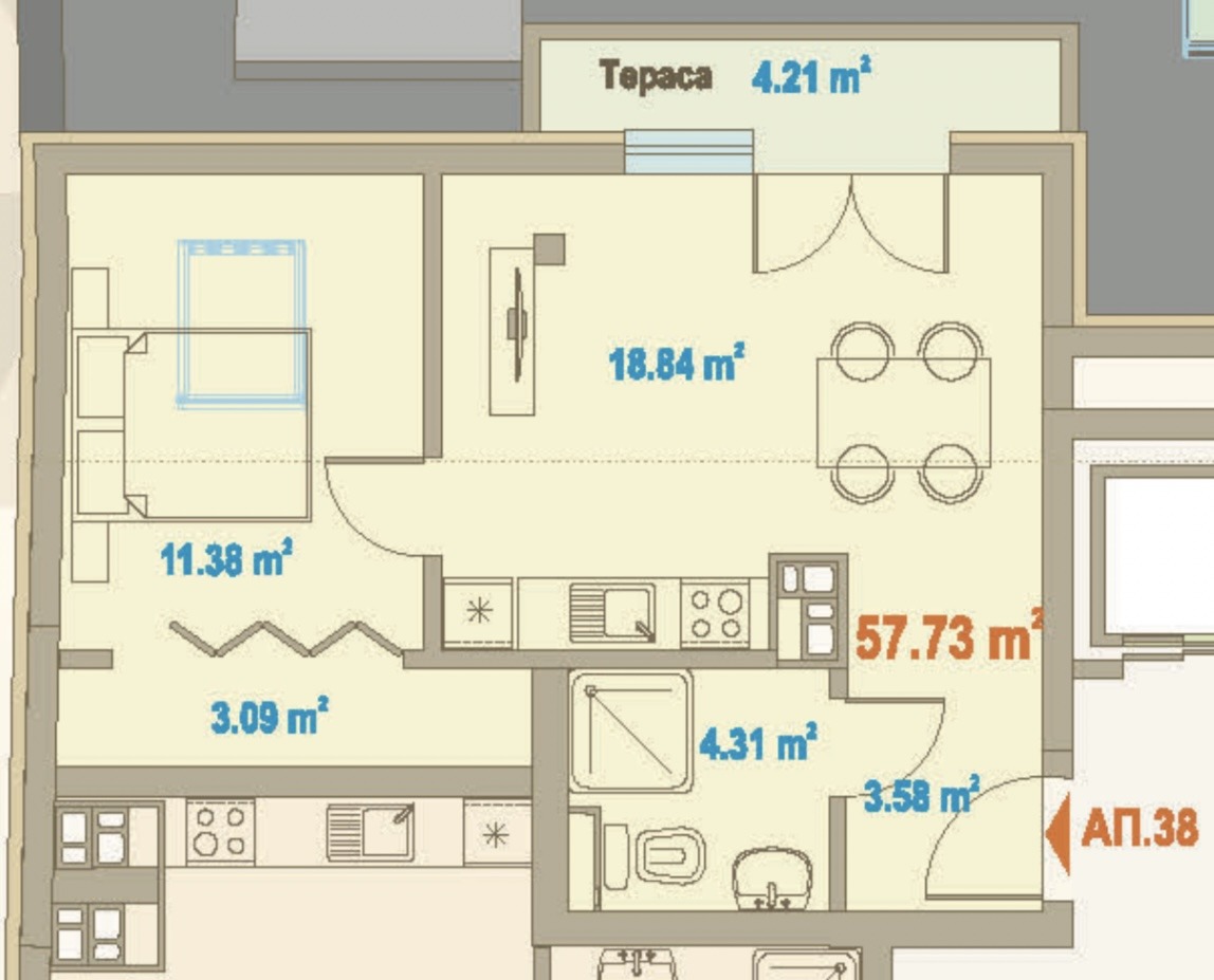 Продава 2-СТАЕН, гр. София, Център, снимка 3 - Апартаменти - 54239553