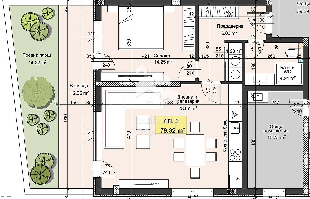 Продава 2-СТАЕН, гр. Пловдив, Христо Смирненски, снимка 8 - Апартаменти - 56225683