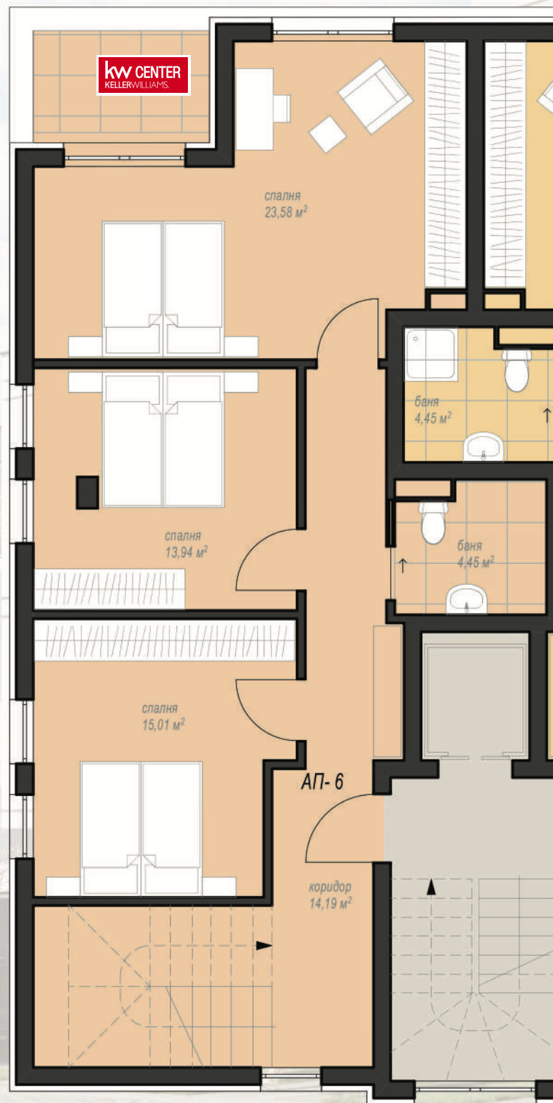 Продава 4-СТАЕН, гр. София, в.з.Киноцентъра 3 част, снимка 2 - Апартаменти - 53985285