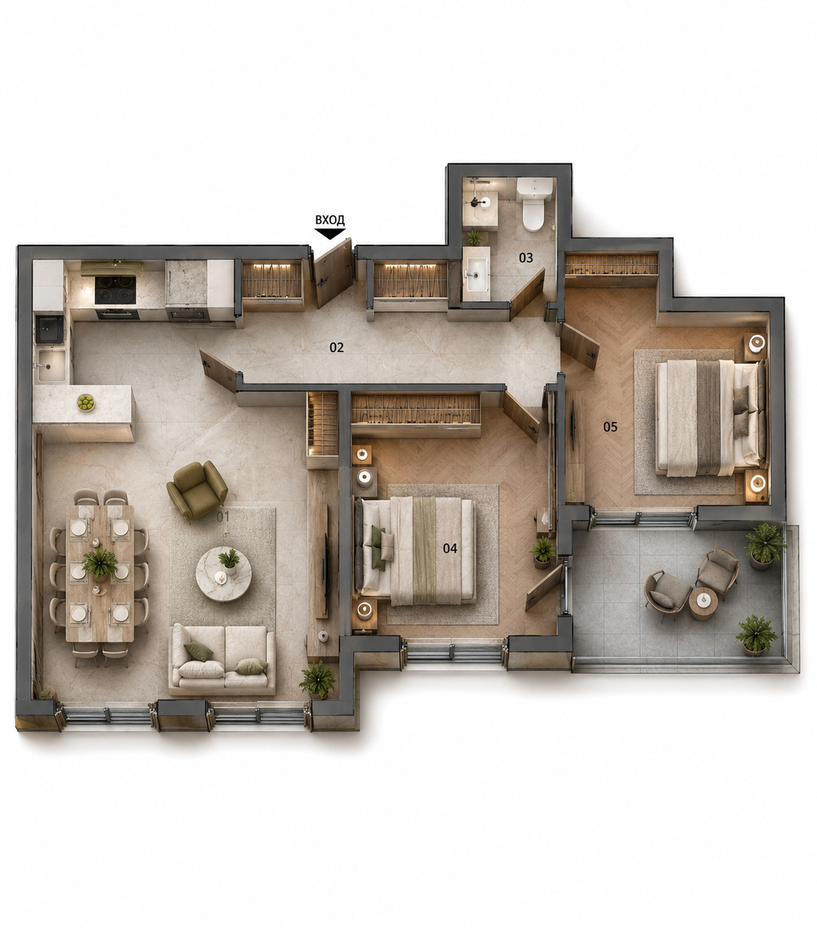 Продава 3-СТАЕН, гр. Бургас, Славейков, снимка 2 - Апартаменти - 56097523
