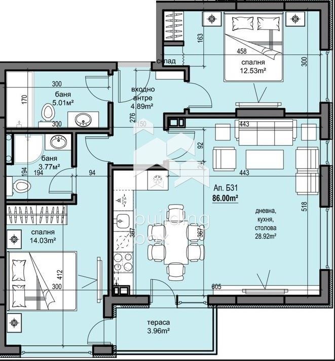 En venta  2 dormitorios Plovdiv , Jristo Smirnenski , 100 metros cuadrados | 13623871 - imagen [10]