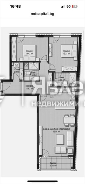 Продава 3-СТАЕН, гр. София, Витоша, снимка 7 - Апартаменти - 55907825