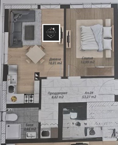 Eladó  1 hálószoba Plovdiv , Belomorski , 53 négyzetméter | 29509674