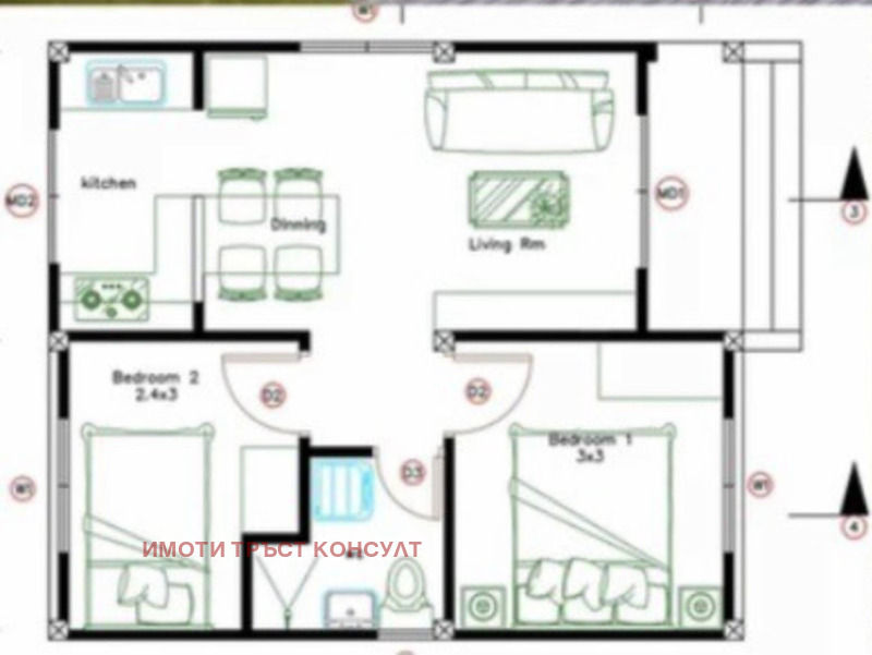 Продава КЪЩА, гр. София, 7-ми 11-ти километър, снимка 2 - Къщи - 49586324