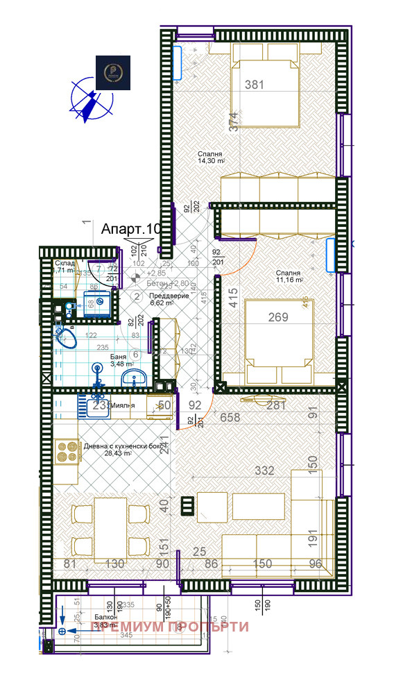 Продава 3-СТАЕН, гр. Пловдив, Христо Смирненски, снимка 2 - Aпартаменти - 47128650