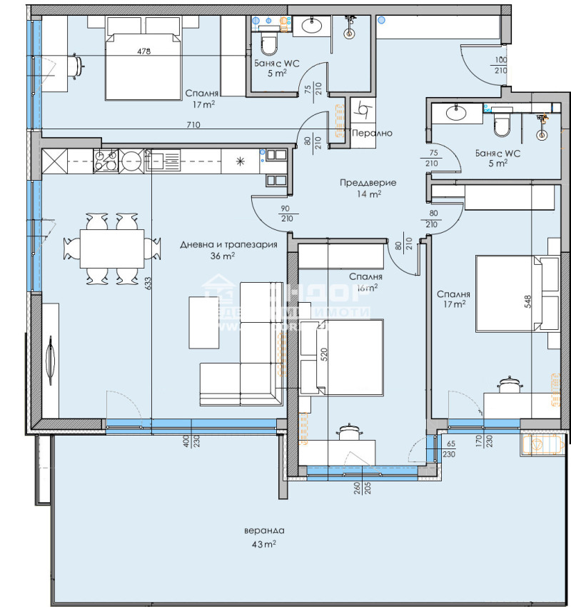 Продается  3+ спальни Пловдив , Кършияка , 203 кв.м | 34324908 - изображение [5]