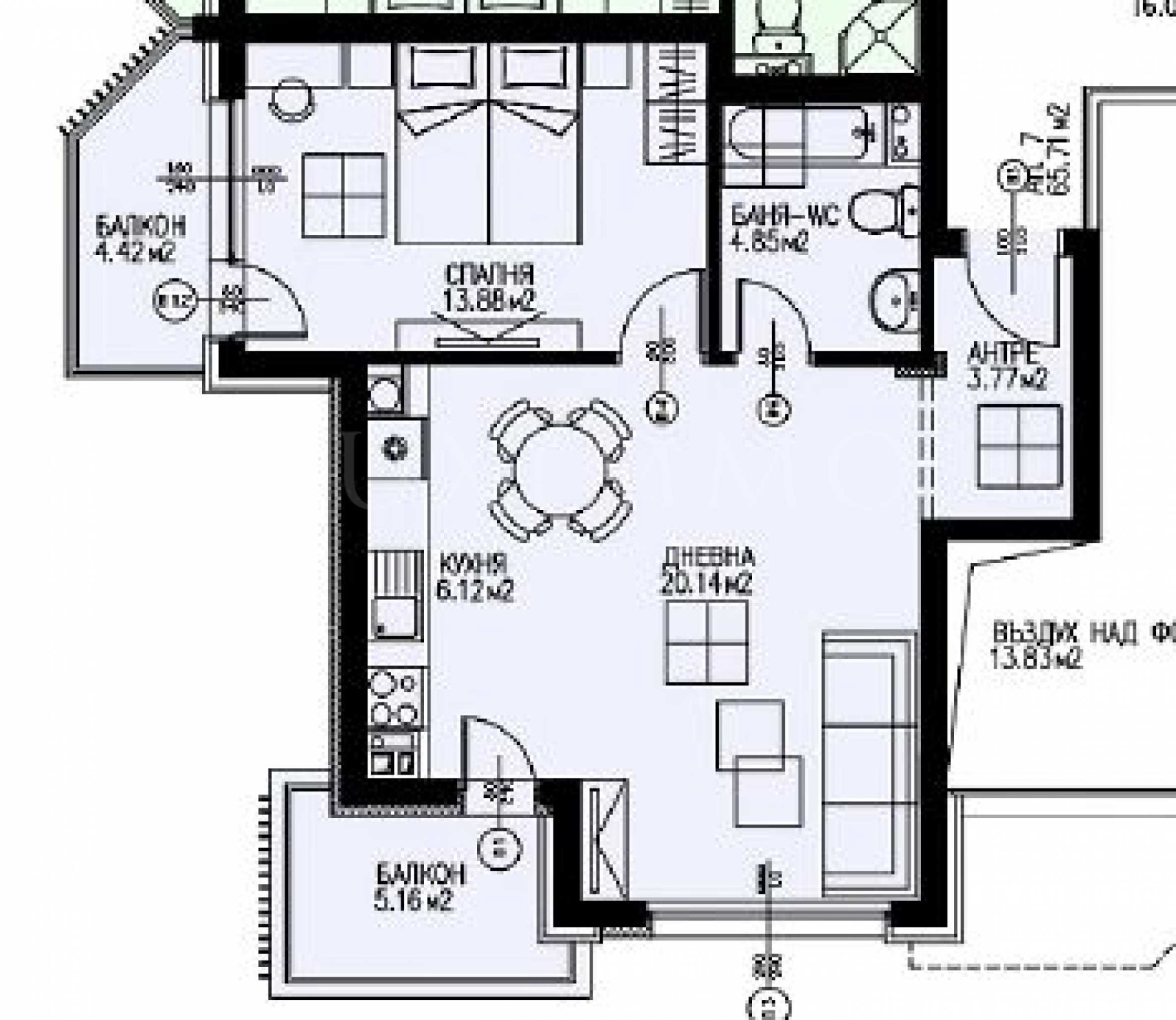 Продава 2-СТАЕН, гр. София, Драгалевци, снимка 3 - Апартаменти - 54644443