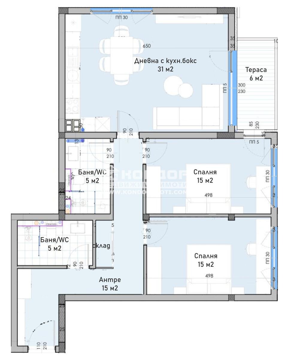 Продава 3-СТАЕН, гр. Пловдив, Остромила, снимка 2 - Апартаменти - 54971072