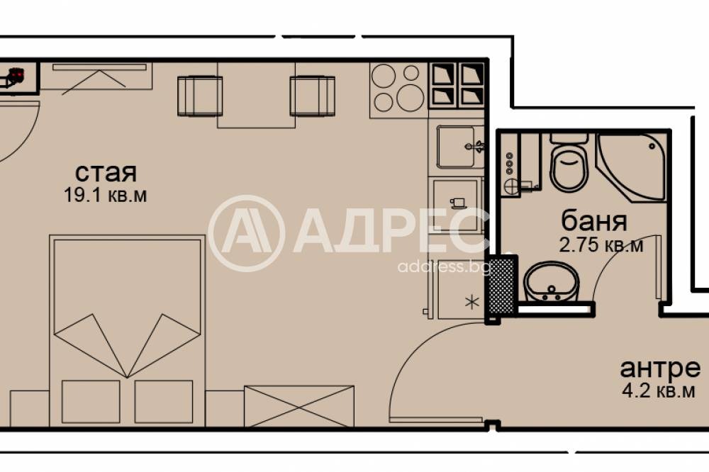 Продава 1-СТАЕН, гр. София, Витоша, снимка 3 - Апартаменти - 53702452