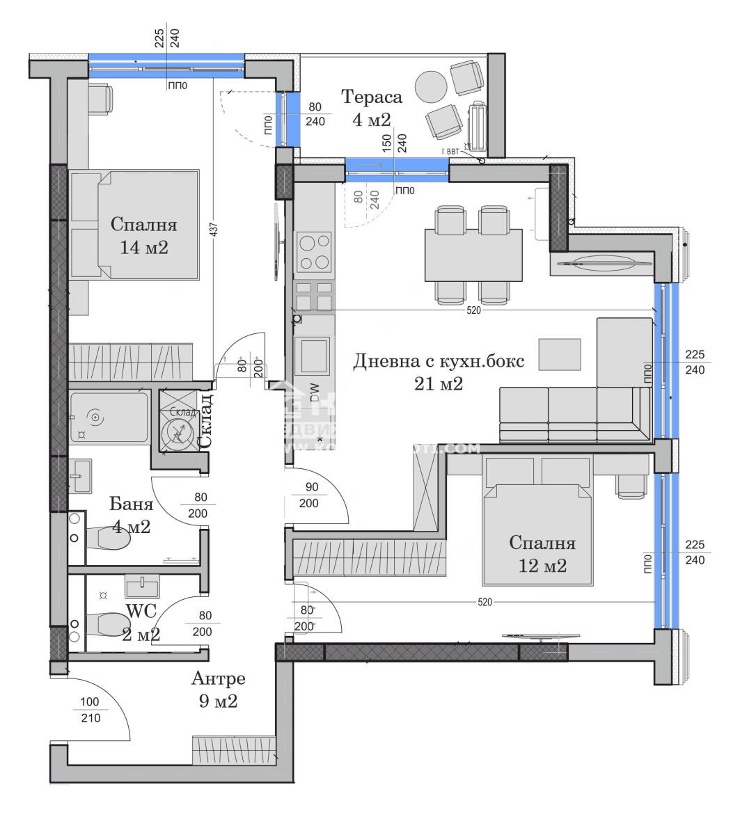 Продава 3-СТАЕН, гр. Пловдив, Христо Смирненски, снимка 2 - Апартаменти - 53960023