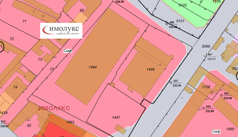 Продава ПАРЦЕЛ в град София, Център - 12415 кв.м / 12 000 000 € » 23 469 960.00 лв., ИМОЛУКС