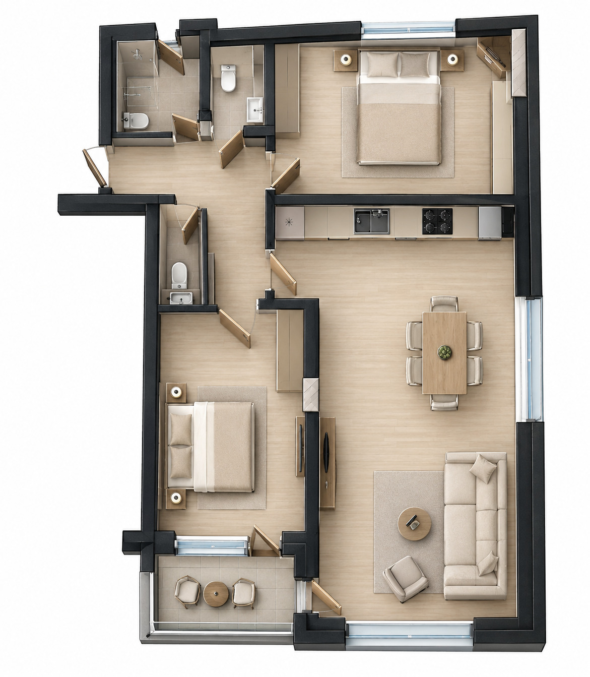 Продава 3-СТАЕН, гр. Варна, Кайсиева градина, снимка 3 - Апартаменти - 56185373